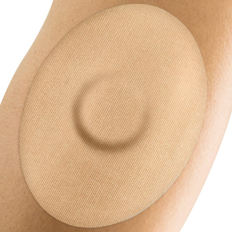 Fixic Freestyle Adhesive Patches 25 PCS Good for Libre 1 2 3 Plus G7 Stelo Guardian Waterproof Adhesive Bandages Libre Covers PreCut Back Paper Long Fixation for Sensor Tan