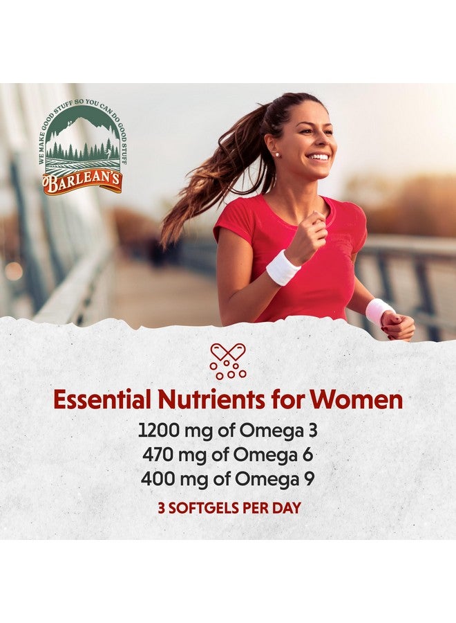 Barlean's Essential Woman Capsules, Hormonal Balance Supplement for Women, Flaxseed, Evening Primrose Oil and Soy Isoflavones, Omega 3 6 9 and GLA, 120 Count - Image 5