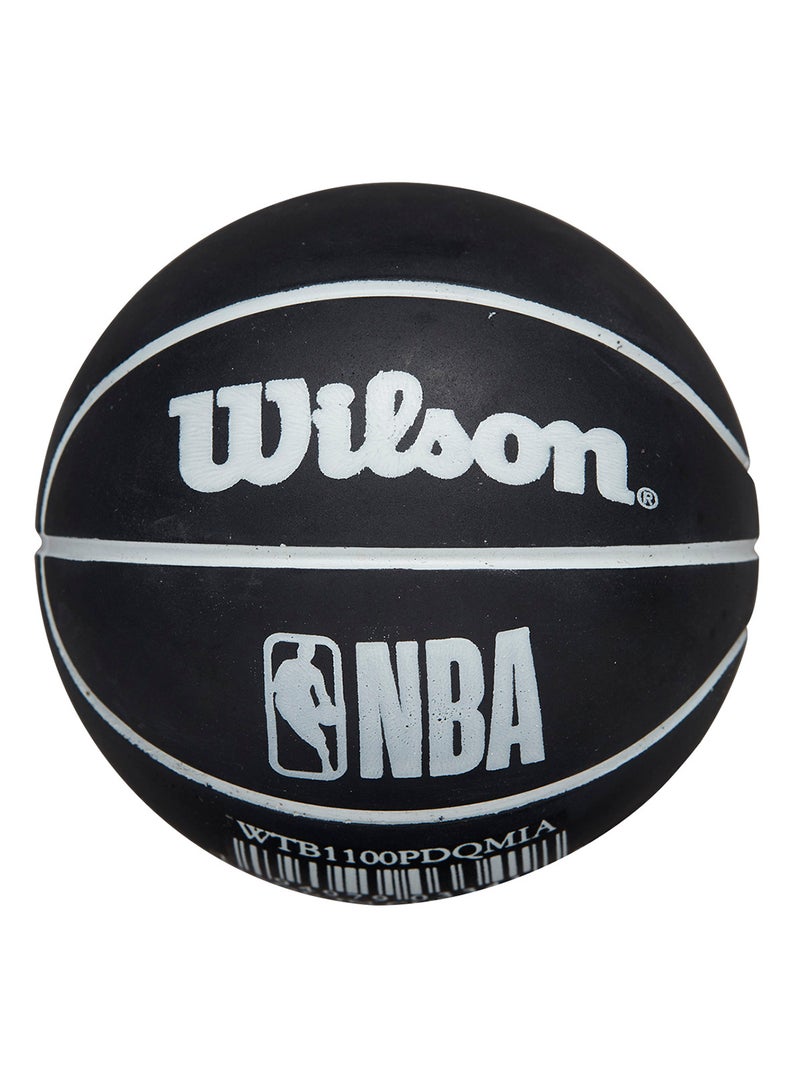 Wilson NBA Mini Dribbler Basketball - Miami Heat - Super Mini - Black - Image 3