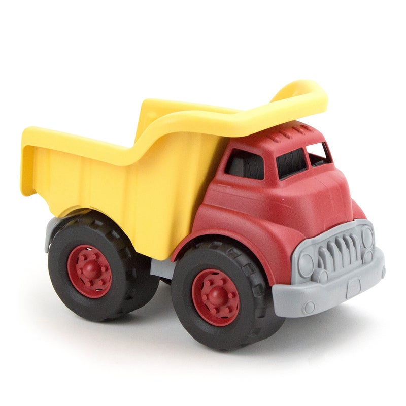 Green Toys Dump Truck in Yellow and Red - BPA Free, Phthalates Free Toys for Gross/Fine Motor Skill Development. Pretend Play , Red/Yellow - Image 1
