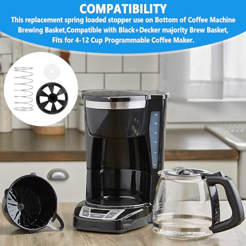 GEAIN Coffee Machine Brewing Basket Bottom spring loaded stopper kits Fits for Black+Decker coffee makers Brew Basket, fits majority 4-12 Cup Drip Coffee Makers - Image 4