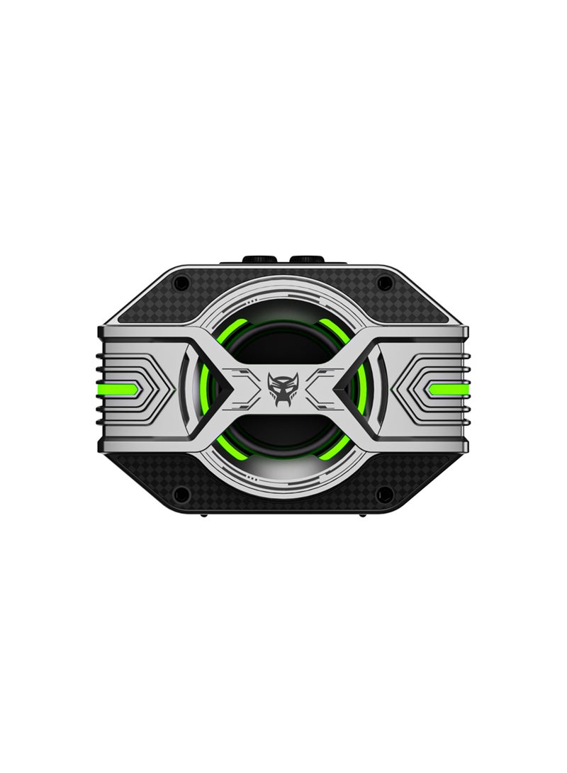 TRANSFORMERS TF-Y03 Mech Bluetooth Speaker: Powerful 5W Sound, Waterproof IPX4, Bluetooth 5.4 Connectivity, TWS Stereo Pairing, TF & AUX Input, 5-Hour Playtime, Hands-Free Calling for Ultimate Audio Experience - Grey - Image 2