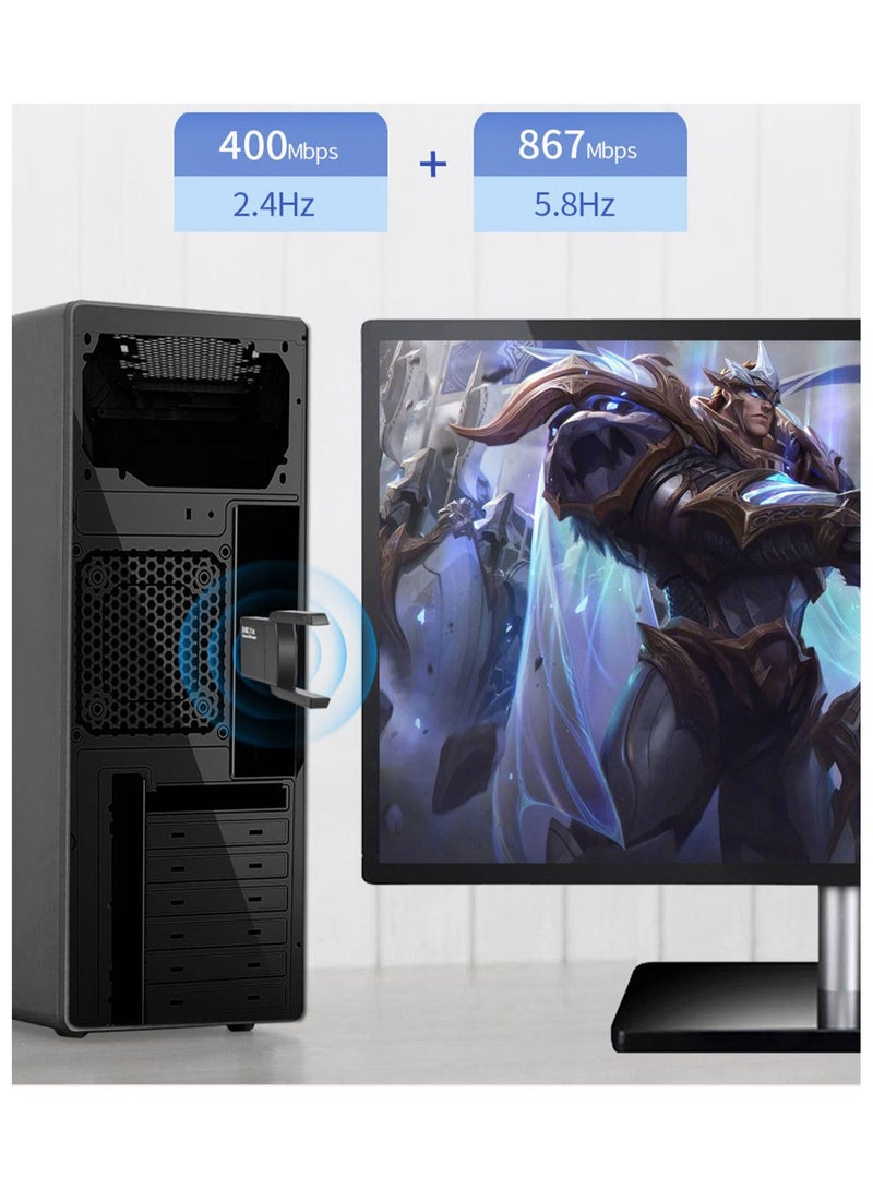 Youque 1300Mbps Mini Wireless 3.0 USB Adapter Black - Image 4