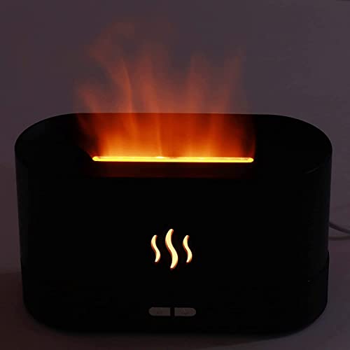 REIL RAID Aromatherapy Flame Light Quiet Mist Humidifiers Aroma Air Diffusers with Auto Shut-Off Protection Mini Flame Light Humidifier Atomization Auto Shut Off Night Light USB Humidifier - Image 2