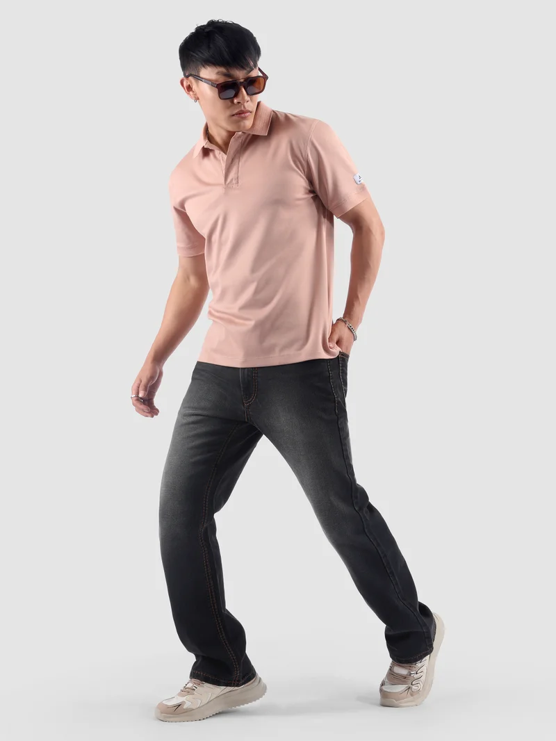 Beyoung Black Saddle Stitch Bootcut Jeans