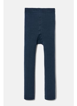 Tchibo Toddlers Girl 3 Piece Solid Leggings, Navy  - Image 2