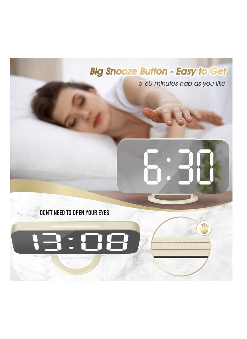 Generic - 3D Wireless Remote Digital Wall Alarm Clock, with 115 Color Variations of LED Digital, Voice Control Mode, Remote Controller, 3 Levels of Brightness to Adjust - Image 1