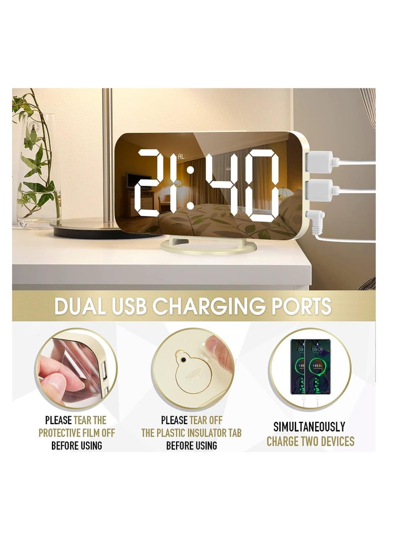 Generic - 3D Wireless Remote Digital Wall Alarm Clock, with 115 Color Variations of LED Digital, Voice Control Mode, Remote Controller, 3 Levels of Brightness to Adjust - Image 1