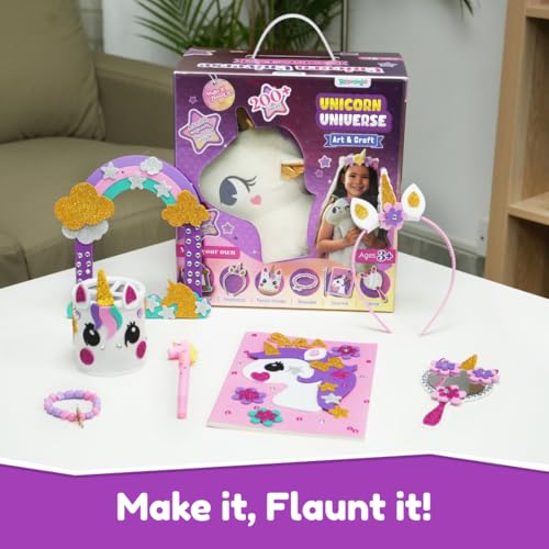 Bloomingo DIY 6-in-1 Unicorn Universe : 200+ Piece Unicorn-Themed DIY Craft Activity Set | DIY Craft Kits Creative & STEM Educational Gift for Girls Age 4 & Above | Birthday & Return Gift for Kids - Image 3