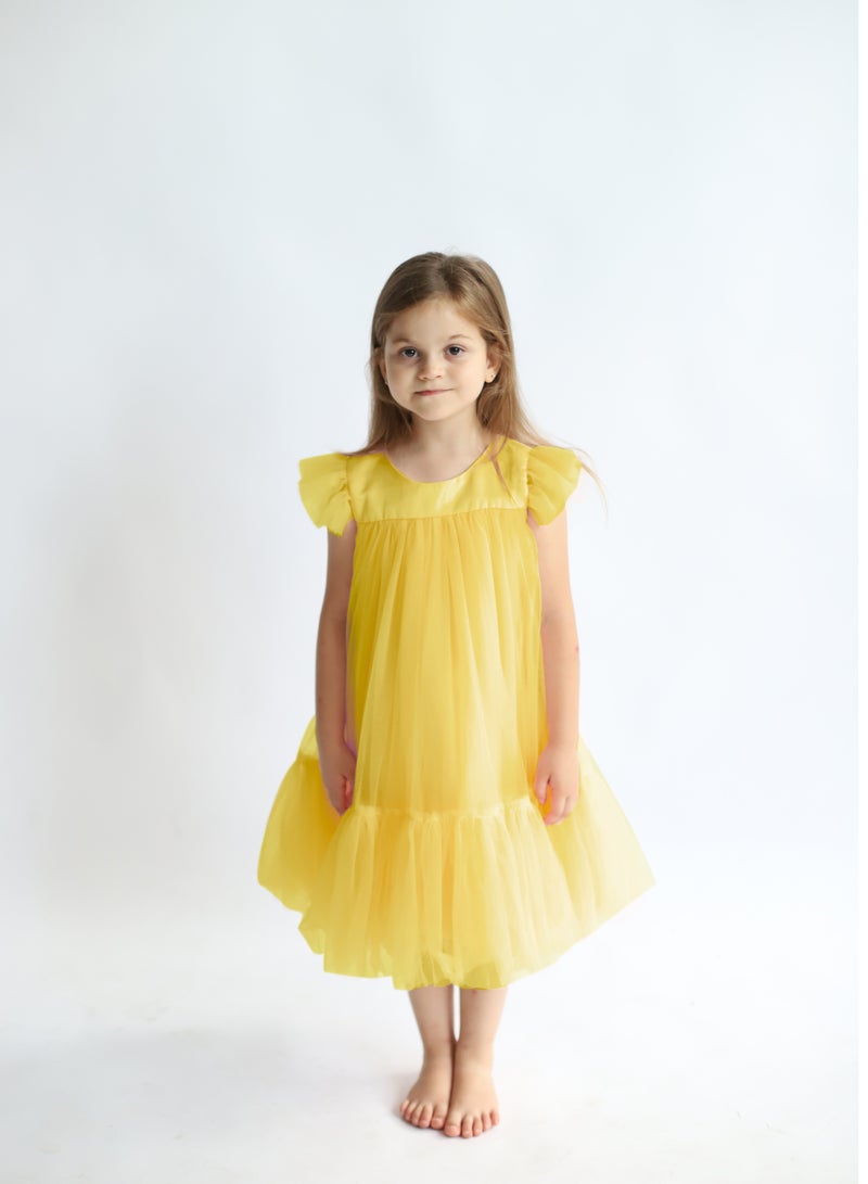 D'Daniela Ruffled Tulle Dress - Image 1