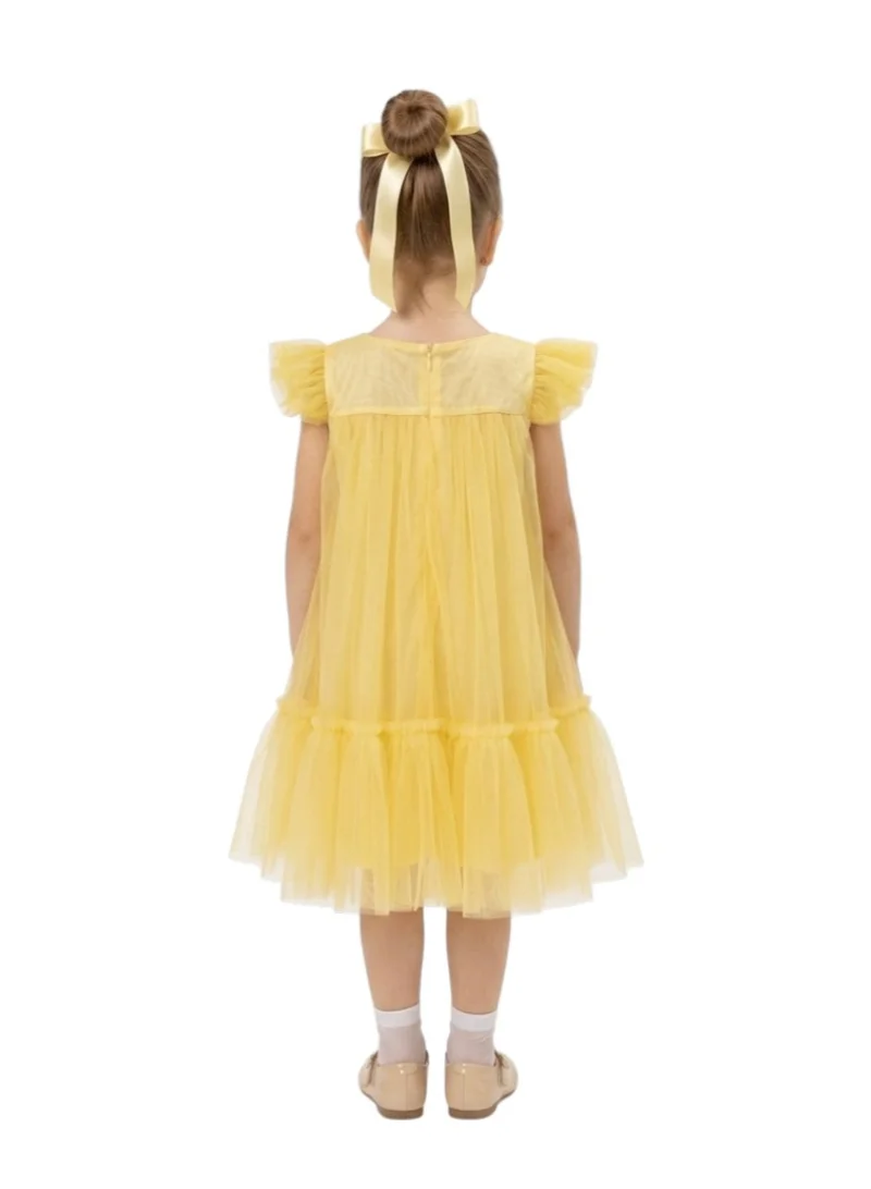 D'Daniela Ruffled Tulle Dress