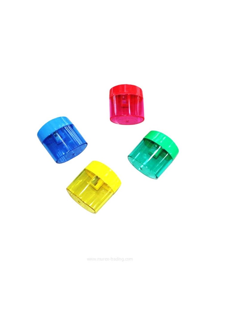 ليبرا علبة مبراة بلاستيكية بفتحة واحدة مكونة من 12 قطعة، متعددة الألوان - Image 2