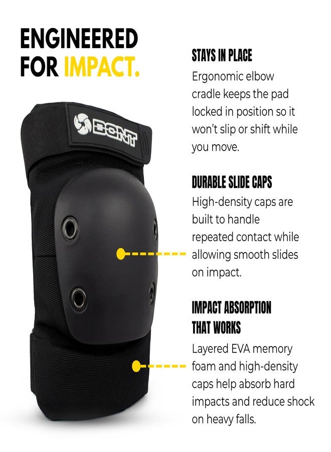 Bont Adult Elbow Skate Pads Protection for Inline Skate, Roller Derby, Roller Skate, Park Skate, Ice Skate, Skateboard, Scooter (X-Large) - Image 4