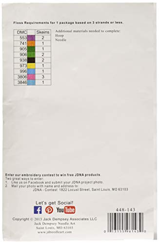 Jack Dempsey Needle Art Jack Dempsey Stamped Dresser Scarf and Doilies Perle Edge, Fluttering Butterflies - Image 2