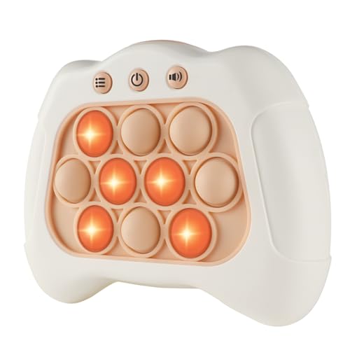Intoypad Pop The Target Handheld Speed Push Game Machine A Fun Multiplayer Game for Family Sensory Fidget Toy Christmas Toys Gifts for 6 7 8 9 10 11 12 Years Old Kids Road Trip Car Games Kids White - Image 1