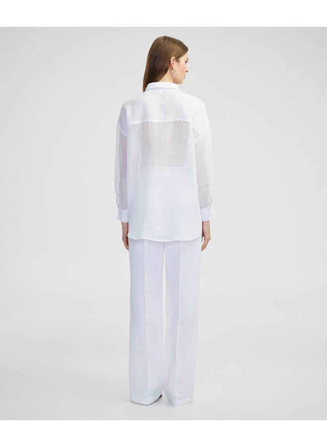 Ipekyol Relaxed Fit Linen Shirt - Image 3