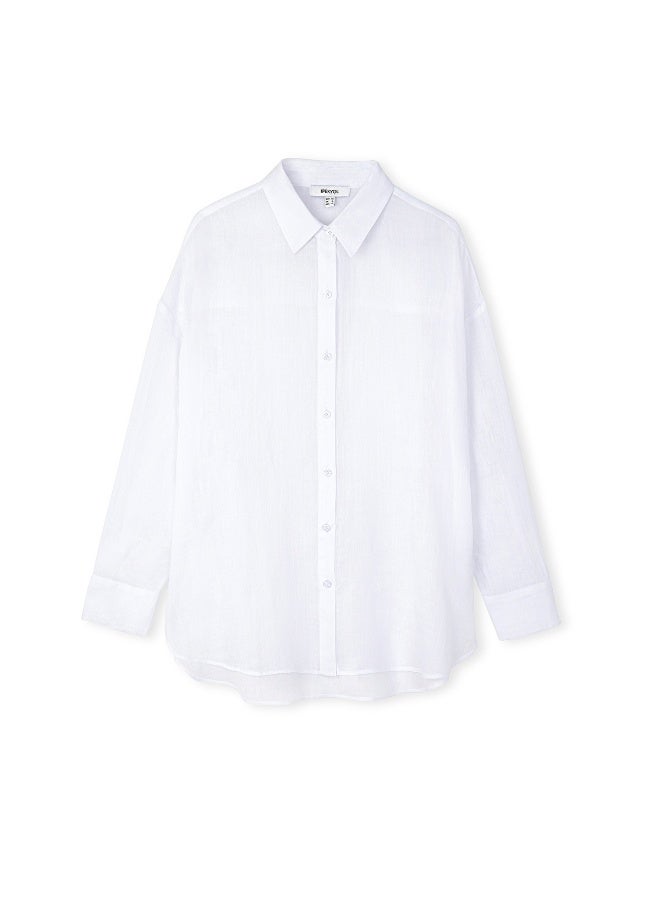Ipekyol Relaxed Fit Linen Shirt - Image 5