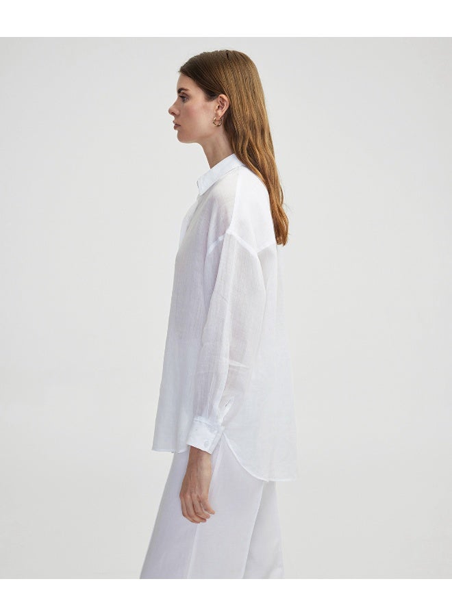 Ipekyol Relaxed Fit Linen Shirt - Image 4