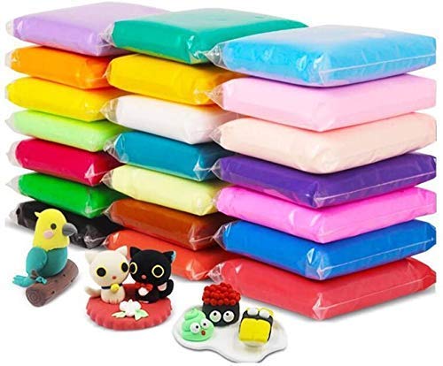 Firstly Air Dry Clay, Colorful Children Modeling Soft Clay with Tools, Creative Art DIY Crafts, Perfect Gifts for Kids (48) - Image 1