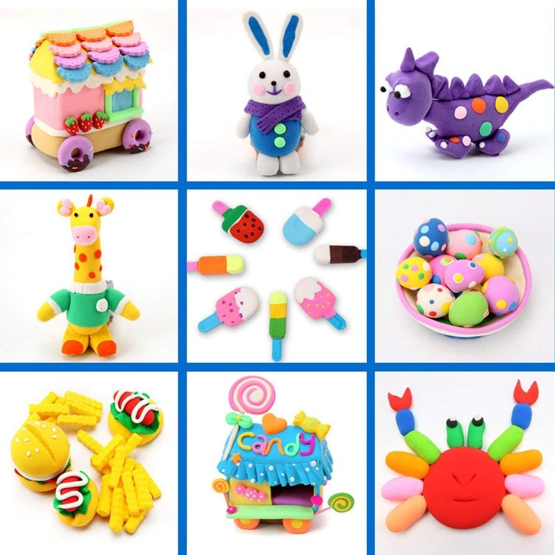 Firstly Air Dry Clay, Colorful Children Modeling Soft Clay with Tools, Creative Art DIY Crafts, Perfect Gifts for Kids (48) - Image 5