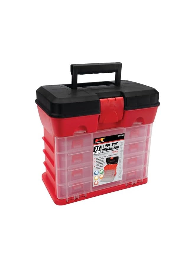 Performance Tool - Performance Tool W54042 Plastic Rack System Tool Box with 4 Organizers - Image 1