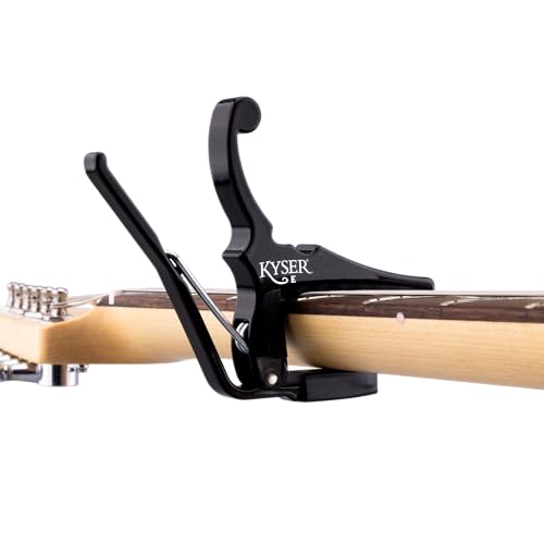 Kyser Musical Products Quick-Change Capo, KGEBA, Black - For Electric Guitars, Made in USA, Quality, Strong, Lightweight, Quick & Easy Key Changes, Innovative, Perfect Fit for Electrics - Image 3