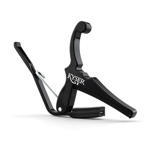 Kyser Musical Products Quick-Change Capo, KGEBA, Black - For Electric Guitars, Made in USA, Quality, Strong, Lightweight, Quick & Easy Key Changes, Innovative, Perfect Fit for Electrics - Image 1