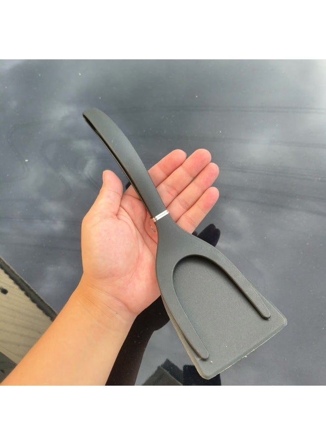 Food Grade Steak Shovel Clip Shovel Novice Kitchen Shovel Steak Special Shovel Flip Fish Shovel Fried Egg Shovel-color:Black Flip Shovel - Image 1