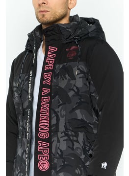 Men Graphic Print Logo Puffer Jacket, Black - pzsku/Z52CFBFE706E2A26BE2F0Z/45/_/1737728233/35127087-97e3-4785-adcb-6e5d340b5195