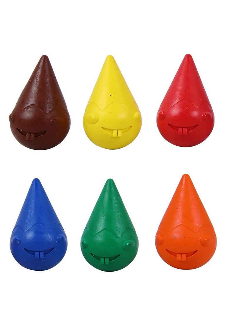 DOMS أقلام تلوين بلاستيكية من جريبى مكونة من 6 قطع للأطفال - Image 3