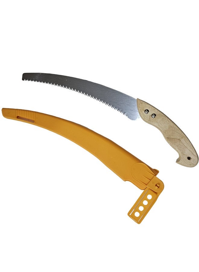 Manual wood saw with storage case and belt loop. A saw for garden trees and firewood. - Image 1