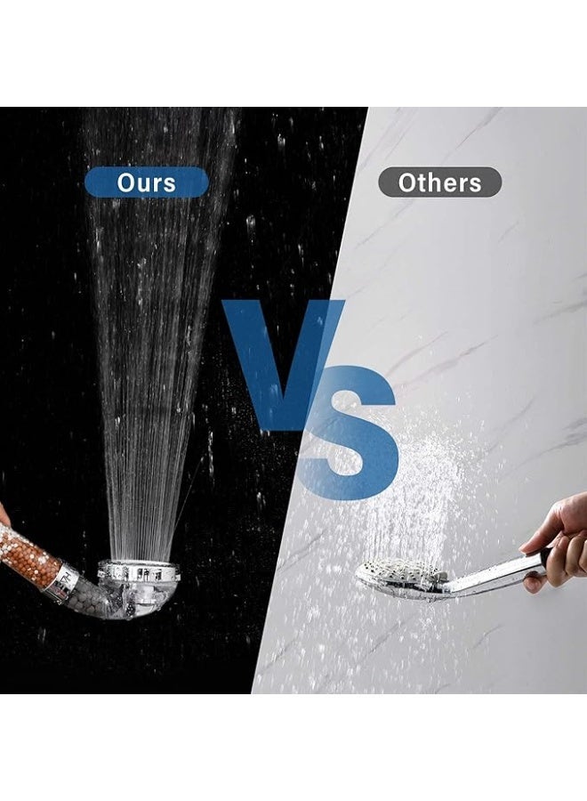 HASIO Filtered Shower Head-High pressure water saving shower filter for hair loss with 3 types of filters, Handheld shower head and water filter with 3setting spray, Reduce Hair Loss & Enhance Comfort - Image 5