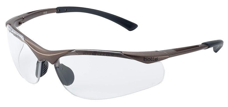 bollé Bolle Safety 253-CT-40044 Contour Safety Eyewear with Semi-Rimless Nylon Frame and Clear Anti-Fog Lens, 180-Pair, Grey black, Universal - Image 5