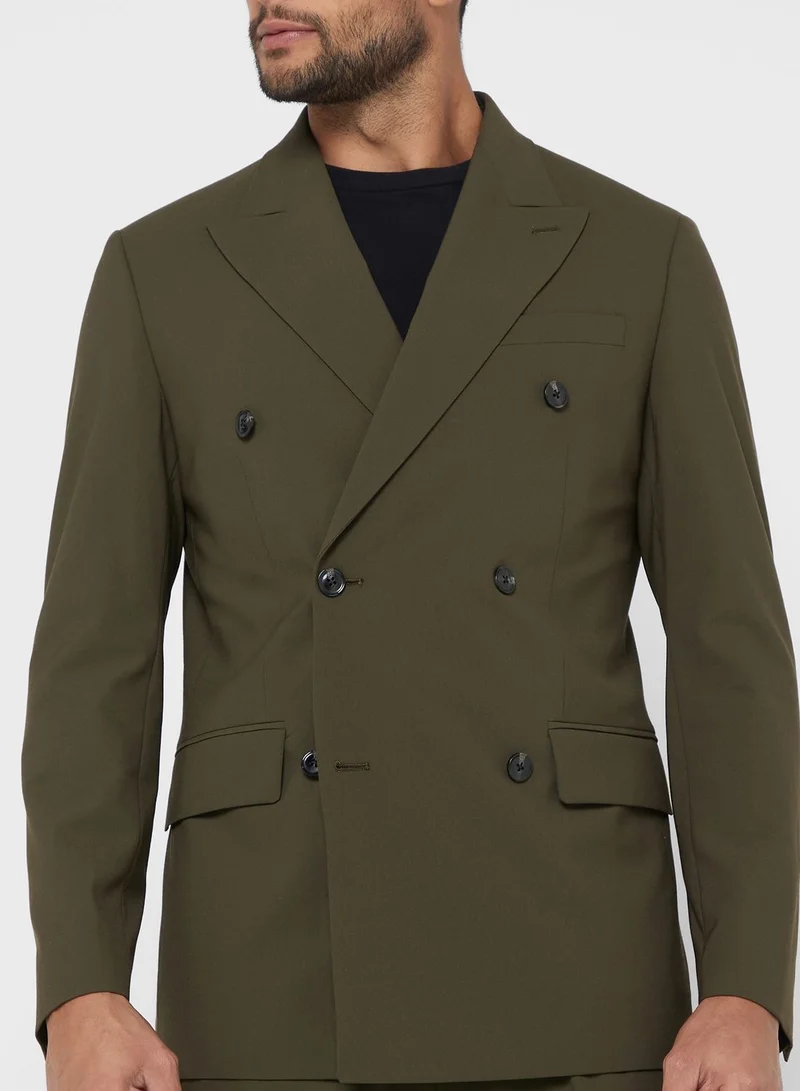 Mango Man Double  Breasted Slim Fit Suit Jacket