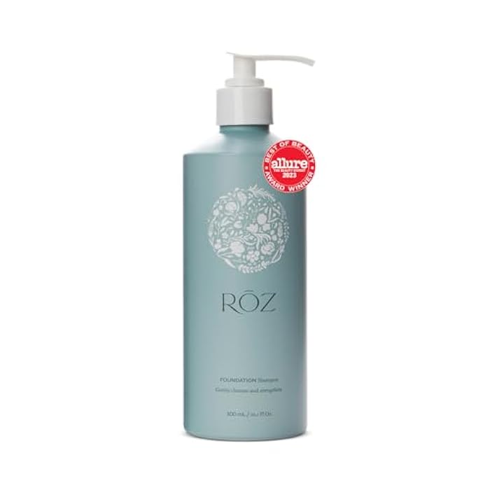 RŌZ Foundation Shampoo For All Hair Types & Textures | Hydrating & Cleansing For Healthy Hair| Vegan, Color-Safe, Free of Silicone, Sulfates, Paraben, SLS | Strengthens & Nourishes 10.1 oz/300 mL - Image 1