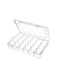 Spaceshoop Large 24 Grids Plastic Organizer Box Adjustable Dividers Clear Storage Box for Jewelry Art Crafts Washi Tapes Beads and Small Parts  - Image 2