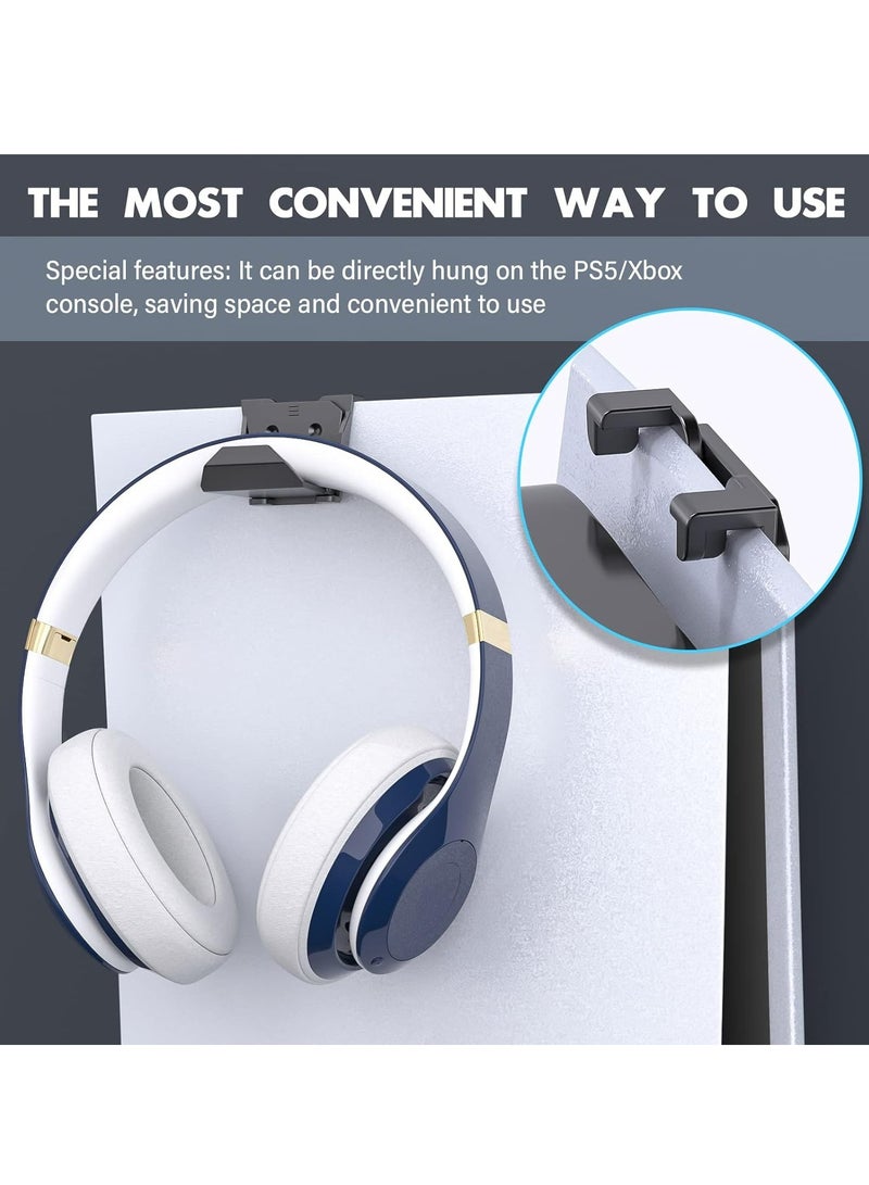 Loquat 6 Pack PS5/PS4/Xbox/Switch Controller Wall Mount with Adhesive Headset Holder, Headphone Hanger Wall Hooks - Image 2