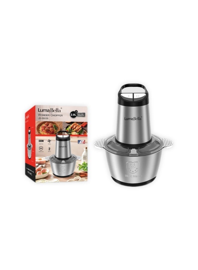 لوما بيلا كبة استانلس 2 لتر 2 سرعه 800 وات LB-56008 - Image 3