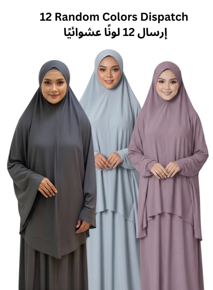 بريميم فستان صلاة رمادي داكن بتغطية كاملة – عباية محتشمة بتصميم بسيط وقصة انسيابية - Image 4