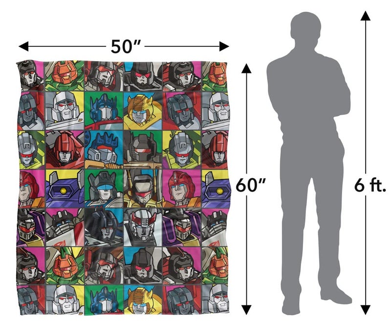 LOGOVISION Transformers Transformers Squares Silky Touch Super Soft Throw Blanket 50" x 60" - Image 5