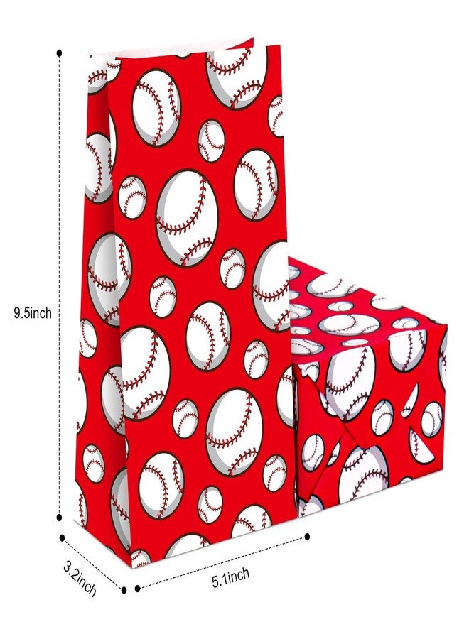 BCHOCKS Baseball Bag, Baseball Print Paper Candy Bags for Baseball Party Supplies Party Decorations- Baseball Party Bags Party Favor Goody Treat Candy Gift Bags for Kids Adults Birthday Party Decor- 30 PCS - Image 4
