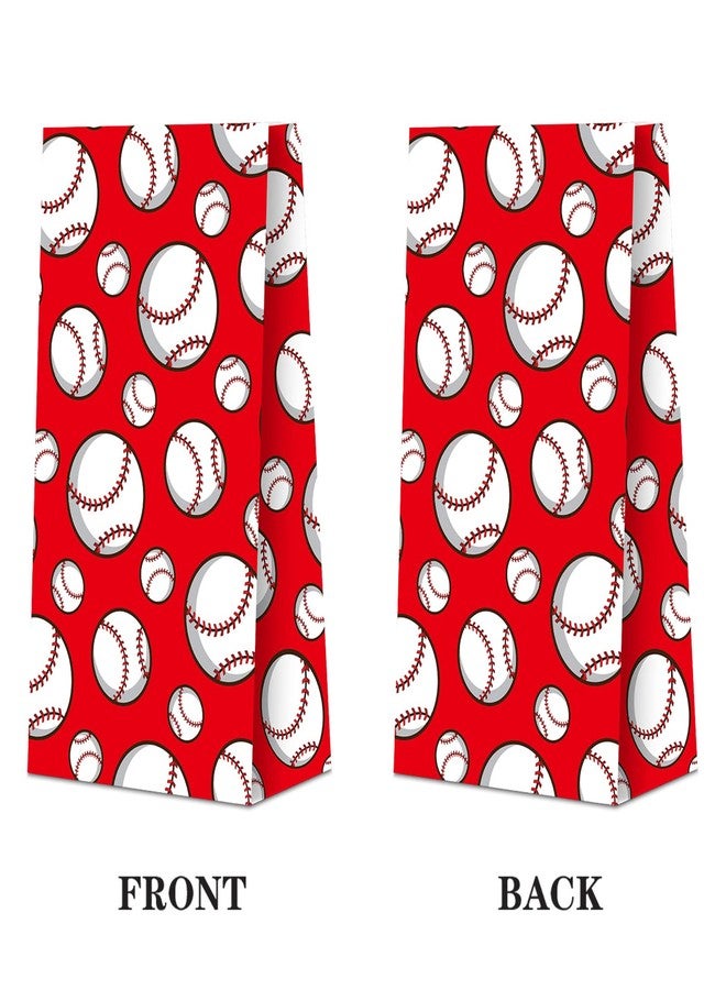 BCHOCKS Baseball Bag, Baseball Print Paper Candy Bags for Baseball Party Supplies Party Decorations- Baseball Party Bags Party Favor Goody Treat Candy Gift Bags for Kids Adults Birthday Party Decor- 30 PCS - Image 5