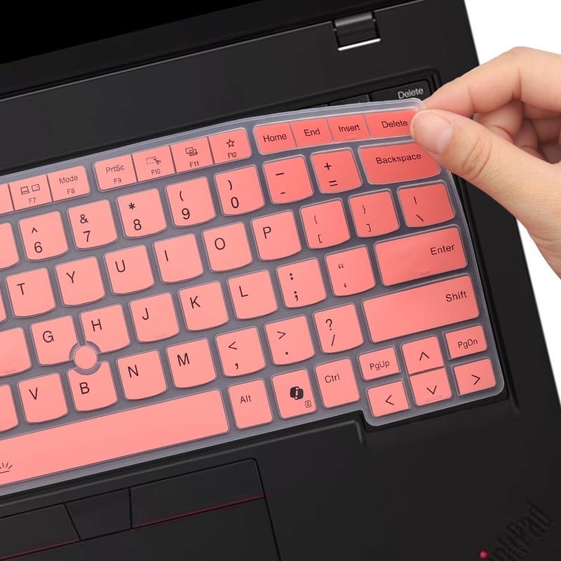 غطاء لوحة المفاتيح لأجهزة Lenovo Thinkpad L14 P14s من الجيل السادس/الخامس مقاس 14 بوصة، وThinkpad T14 T14s من الجيل السادس/الخامس مقاس 14 بوصة، وThinkpad E14 من الجيل السابع مقاس 14 بوصة، بتخطيط أمريكي (لا يناسب أجهزة T14 T14s L14 P14s من الجيل الرابع/الثالث/الثاني/الأول، وE14 من الجيل السا��س/الخامس/الرابع) - وردي - Image 5