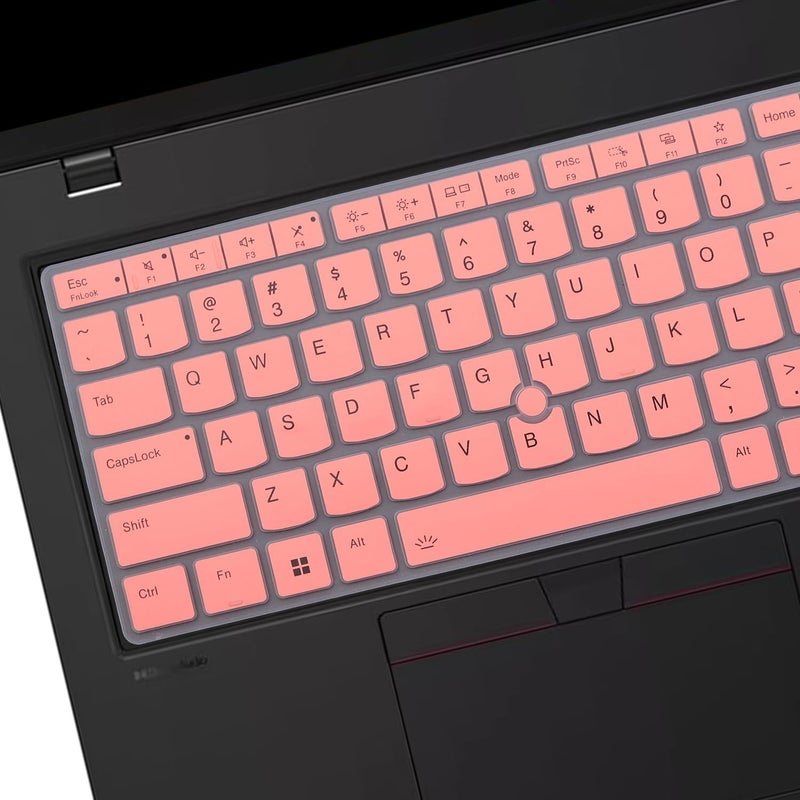 غطاء لوحة المفاتيح لأجهزة Lenovo Thinkpad L14 P14s من الجيل السادس/الخامس مقاس 14 بوصة، وThinkpad T14 T14s من الجيل السادس/الخامس مقاس 14 بوصة، وThinkpad E14 من الجيل السابع مقاس 14 بوصة، بتخطيط أمريكي (لا يناسب أجهزة T14 T14s L14 P14s من الجيل الرابع/الثالث/الثاني/الأول، وE14 من الجيل السا��س/الخامس/الرابع) - وردي - Image 3