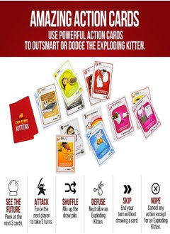Exploding Kittens Exploding Kittens Original Edition - Hilarious Card Game for Family - Party Game for Ages 7 and Up - 56 Cards - 2-5 Players - 15 Minutes of Play  - Image 2