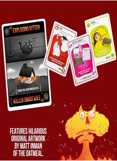 Exploding Kittens Exploding Kittens Original Edition - Hilarious Card Game for Family - Party Game for Ages 7 and Up - 56 Cards - 2-5 Players - 15 Minutes of Play  - Image 4