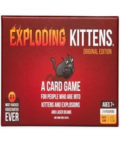 Exploding Kittens Exploding Kittens Original Edition - Hilarious Card Game for Family - Party Game for Ages 7 and Up - 56 Cards - 2-5 Players - 15 Minutes of Play  - Image 1