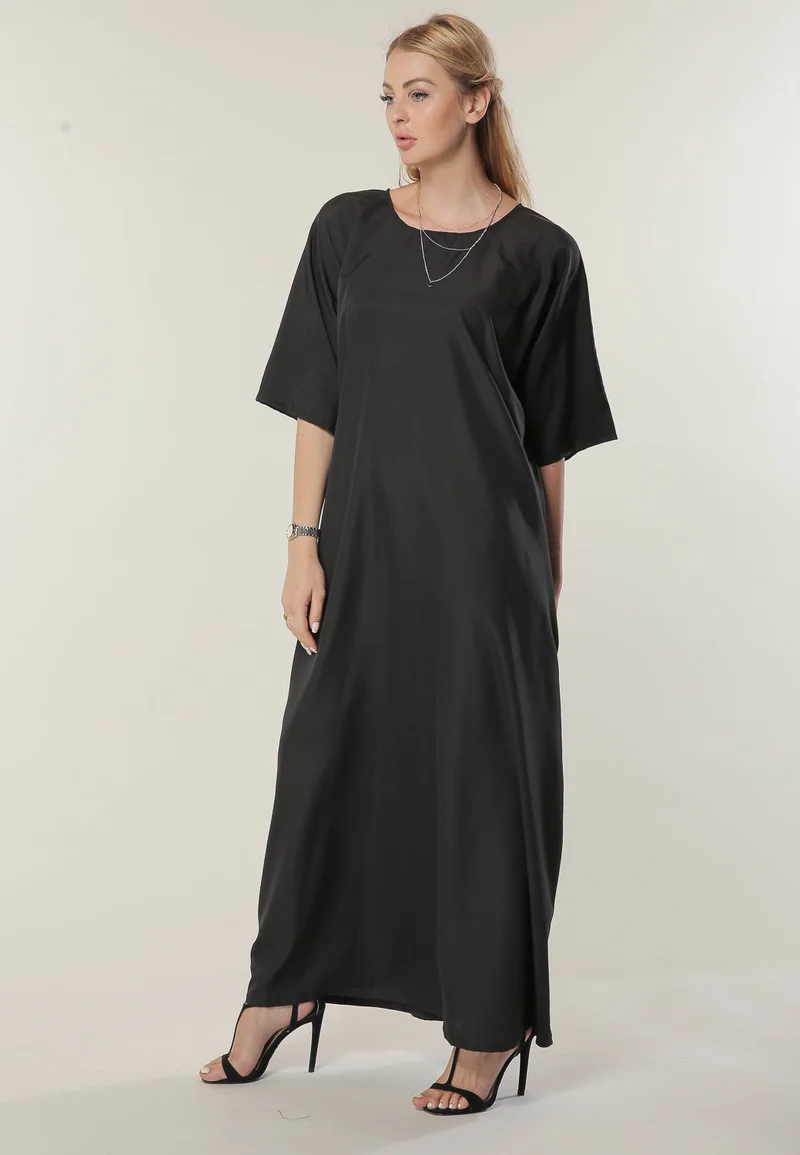 Moistreet  Crew Neck Casual Abaya for Women | Best Price UAE