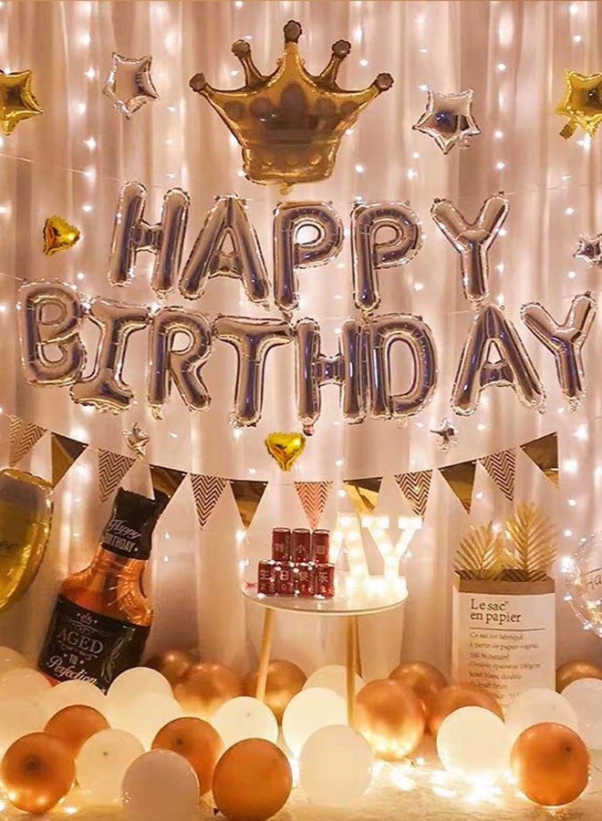 25 قطعة ديكور عيد ميلاد حفلة بالون نفخ مجموعة الفضة - Image 3