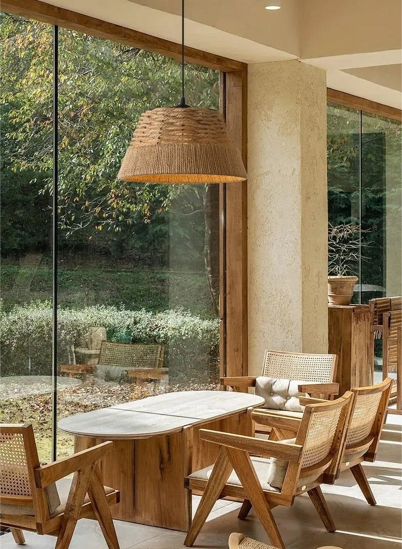 إرنيا سج ثريات من حبال الكورنيا، جزيرة مطبخ، مطعم، غرفة معيشة، ممر، ثريات نوم (لا تحتوي على مصدر ضوئي) - Image 1